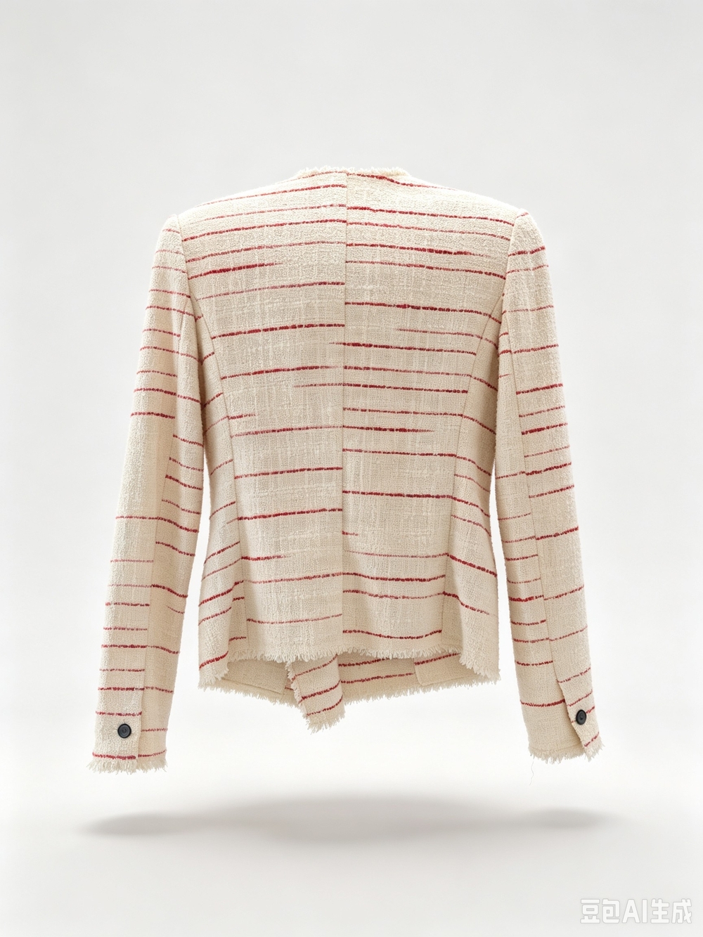 Isabel Marant Cream Tweed Jacket with Red Stripe